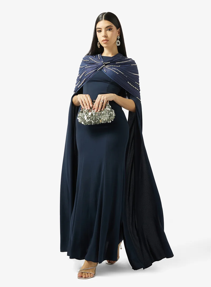 Akadia Fashion  INFINITY BOLERO EMBELLISHED CREPE DRESS for Women | Best Price UAE